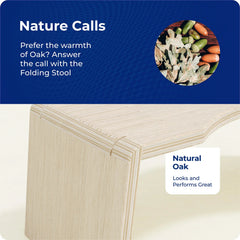 Oslo Oak Folding Stool